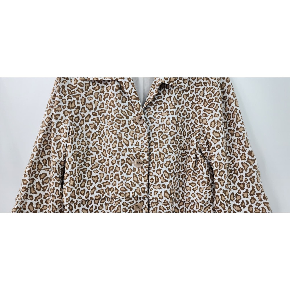 Pendleton Brown and Cream Leopard Print Jacket - Picture 4 of 11